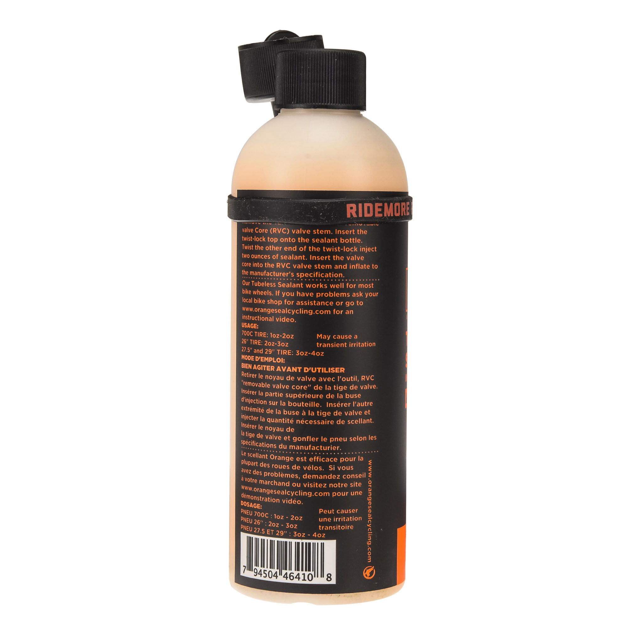 Photo Liquide préventif anti-crevaison avec injecteur Orange Seal 8oz