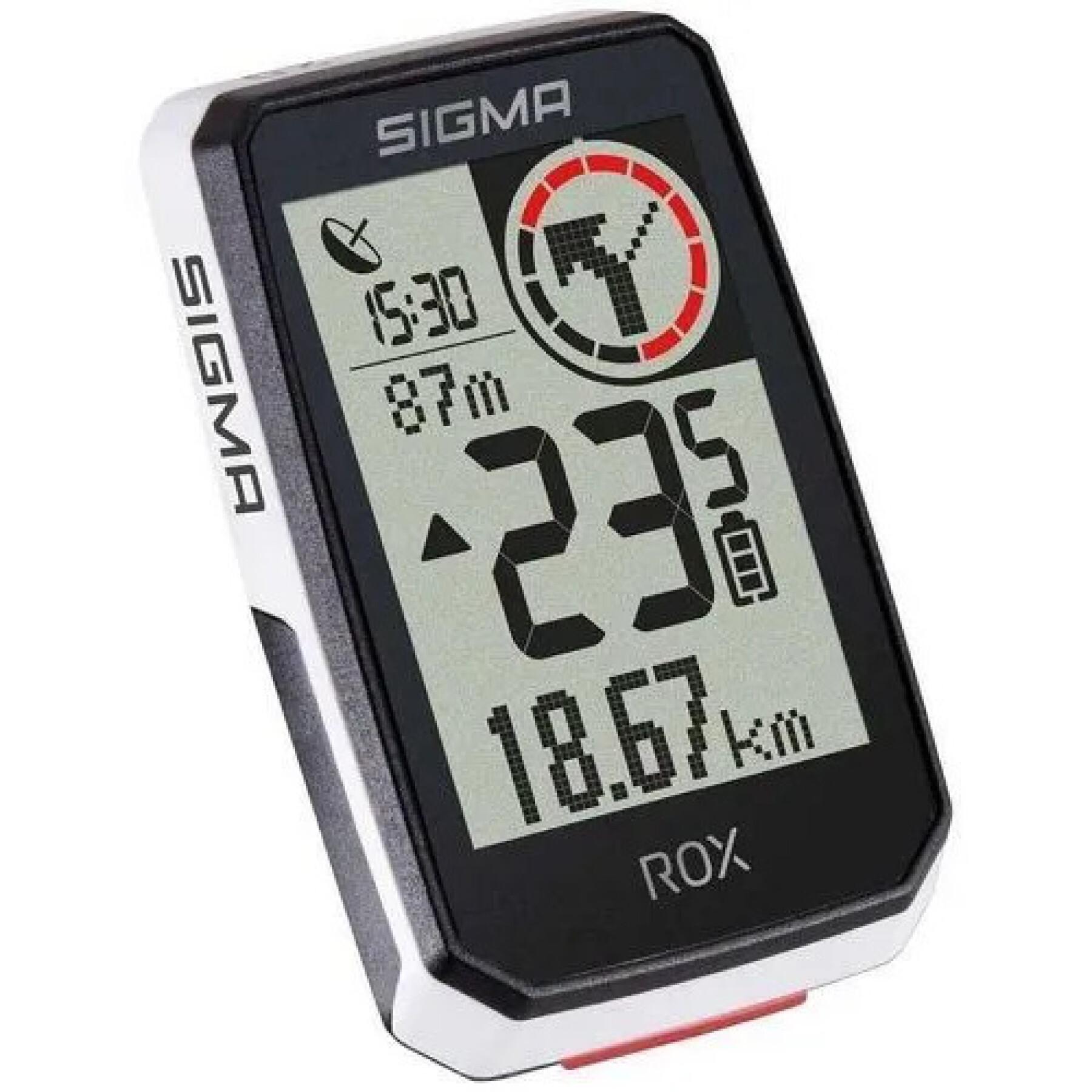 SIGMA compteur ROX2.0 GPS blanc support cintre