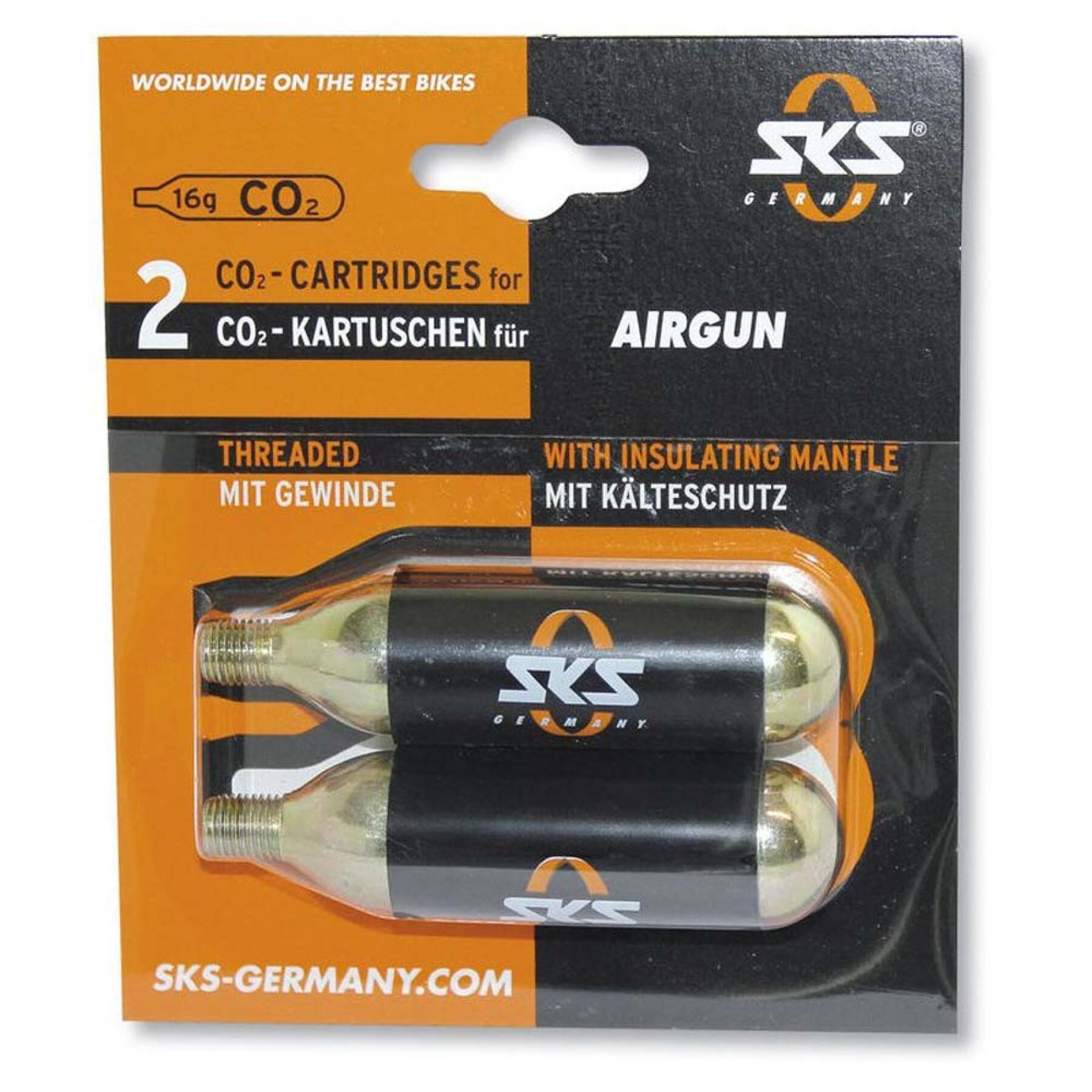 2 cartouches CO2 SKS Airgun 16g