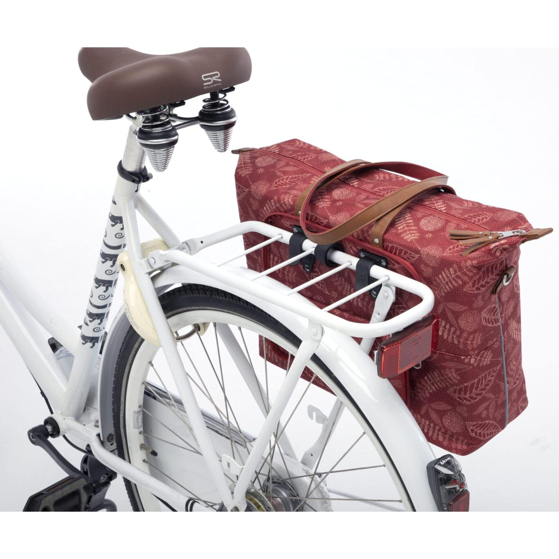 Sacoche de porte-bagages vélo imperméable polyester réfléchissante New Looxs Tendo