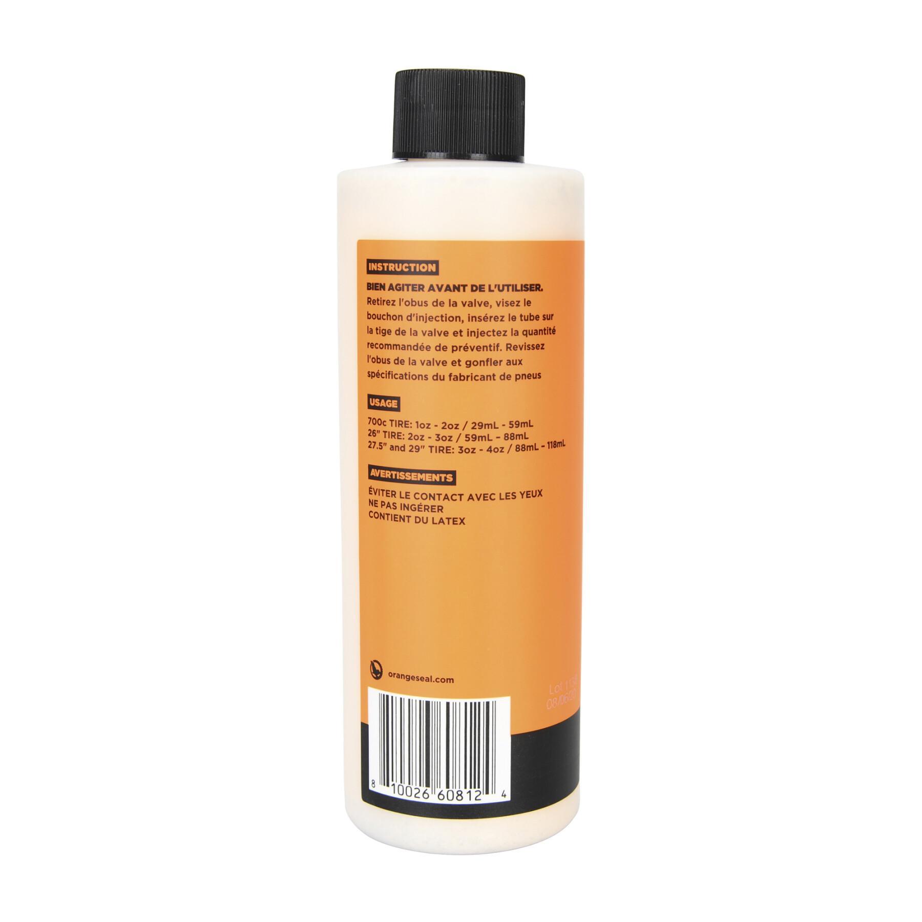 Liquide préventif anti-crevaison Orange Seal Endurance avec injecteur 8oz