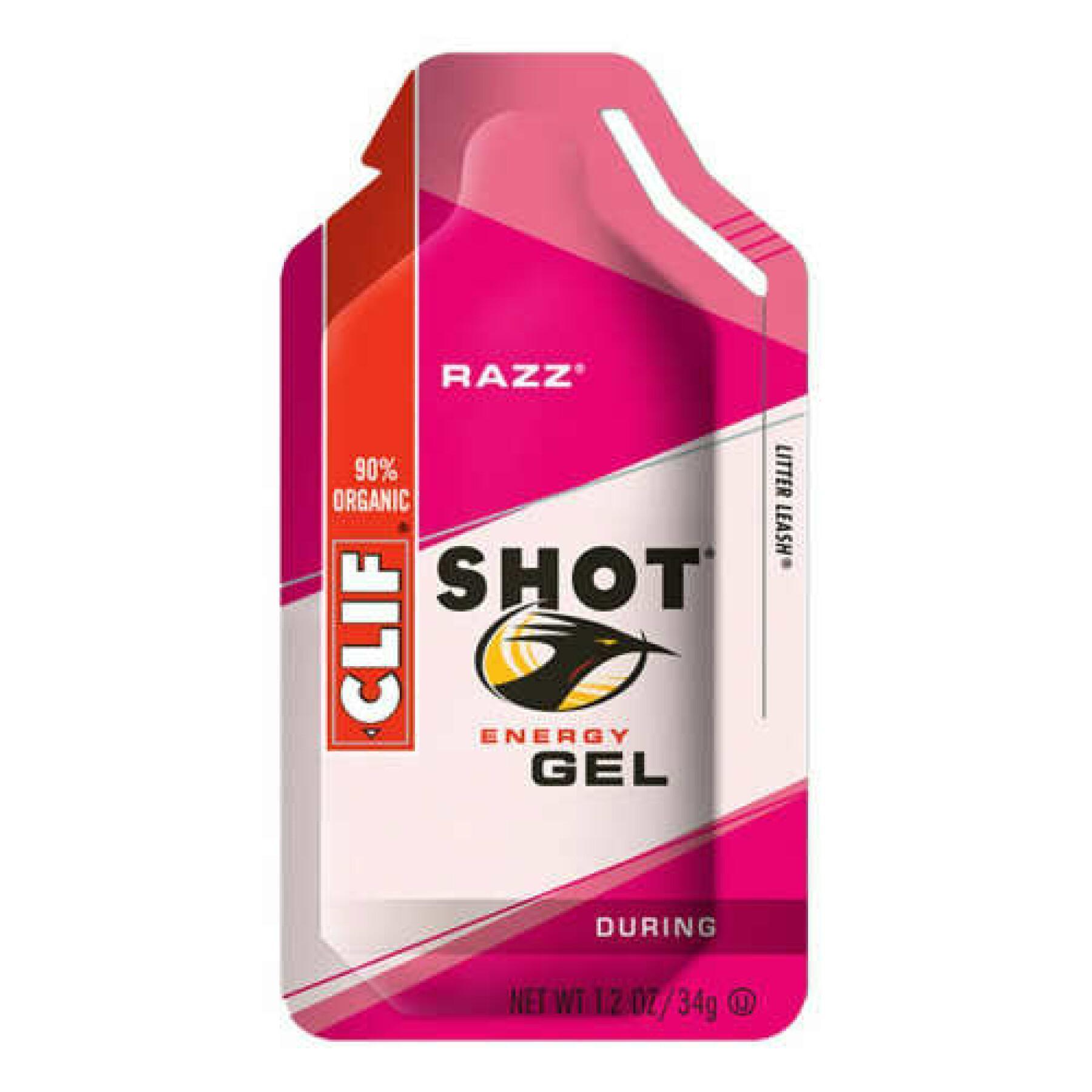 Lot shot gel framboise Clif Bar (x24)
