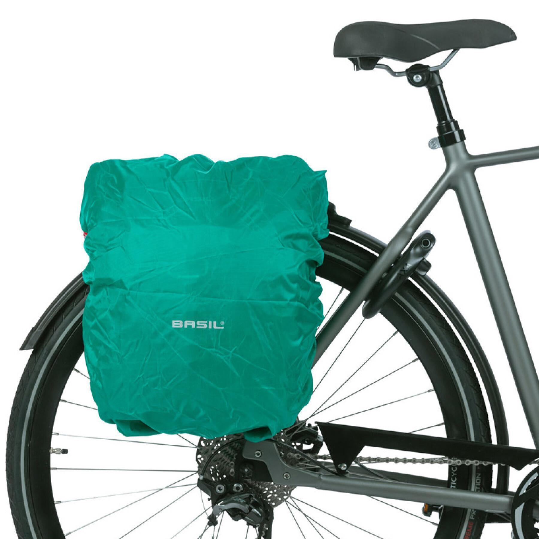 Sacoche de porte-bagages vélo étanche polyester avec réflèchissants Basil 365d l hook-on