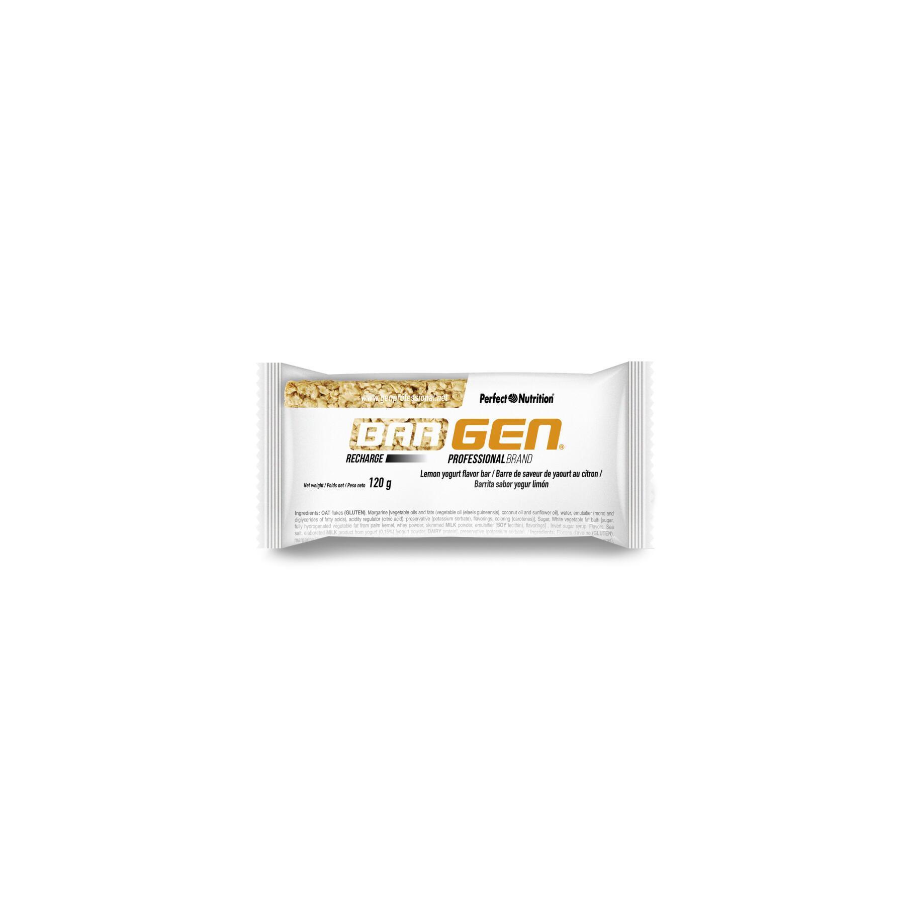 Boîte de 20 barres de nutrition citron Gen Professional Bargen