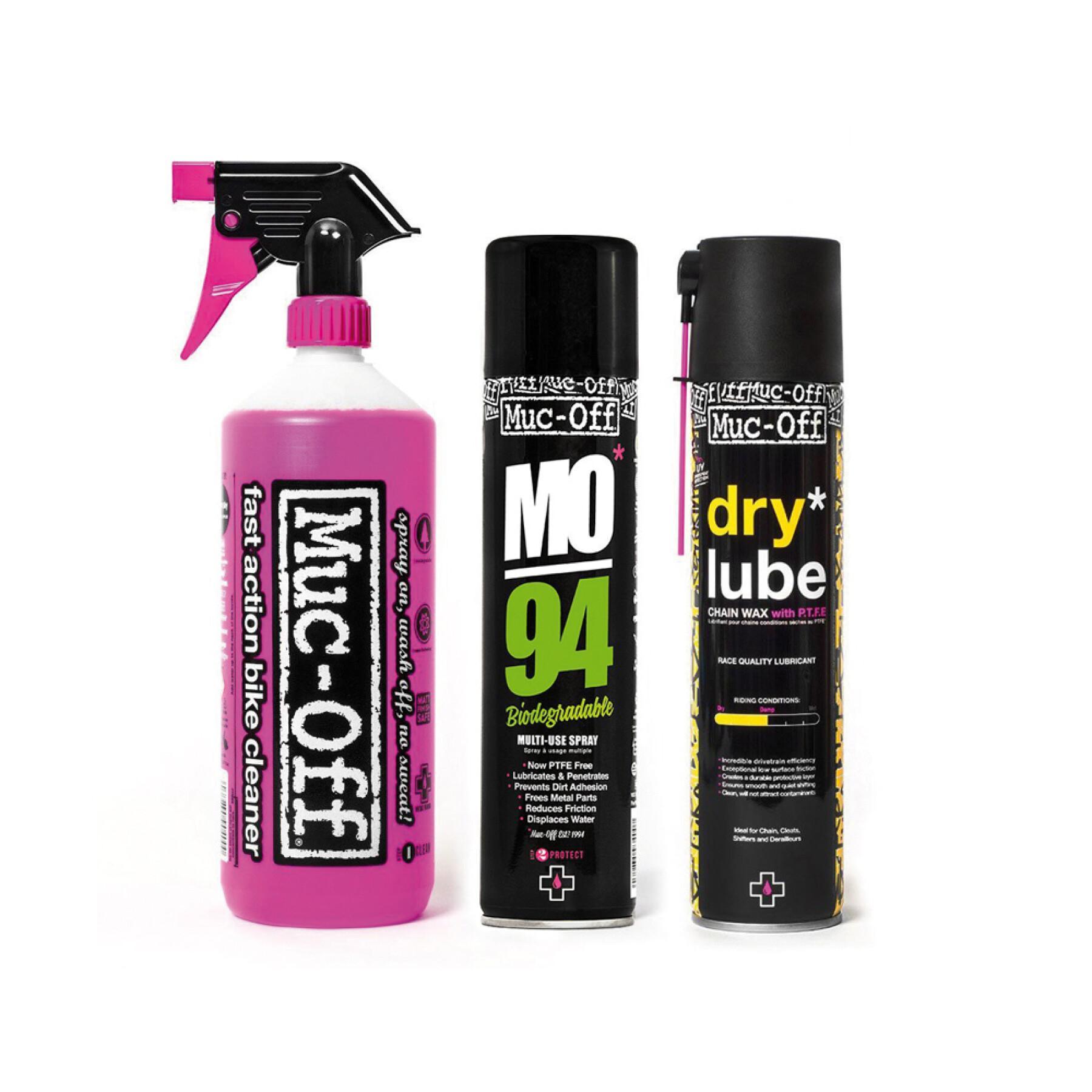 Pack nettoyant Muc-Off clean protect Lube kit wet