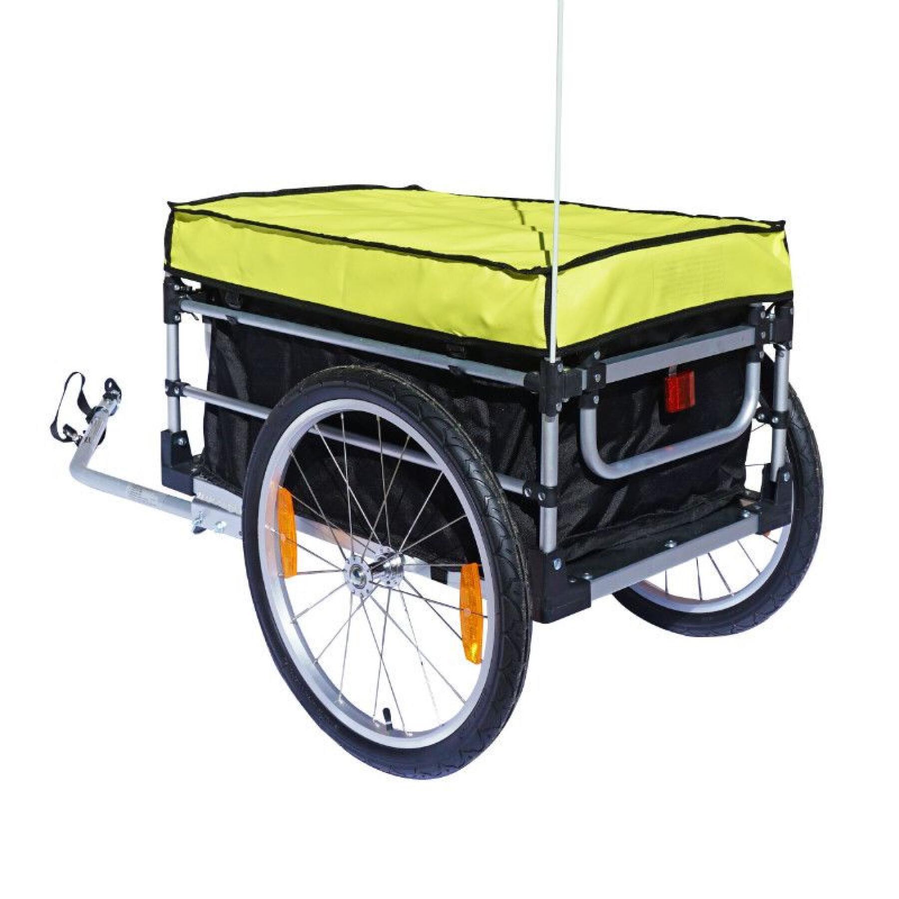 Remorque de vélo utilitaire avec housses avec roues 20 ‘’fixation axe de roue - montage rapide sans outil P2R