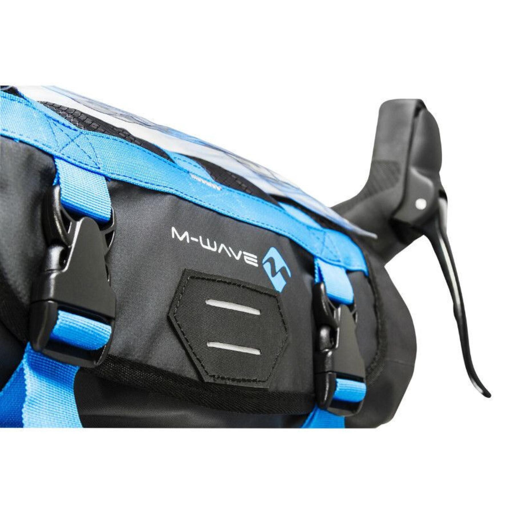 Sacoche de cintre-guidon vélo waterproof fixation velcros avec porte carte P2R 20 x 15 x 12 cm