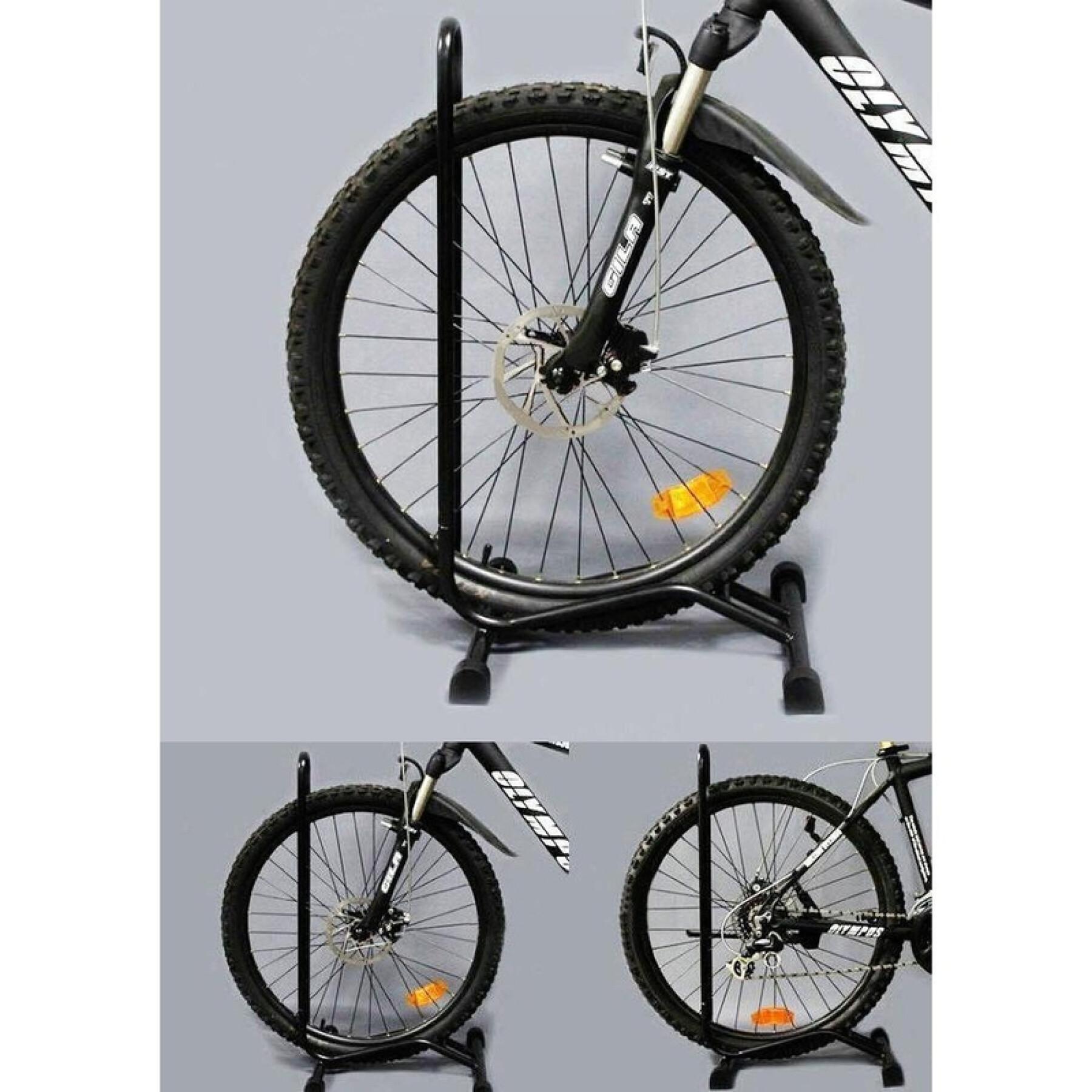 Panier de vélo avant avec poignée V BIKE en métal noir + fixation