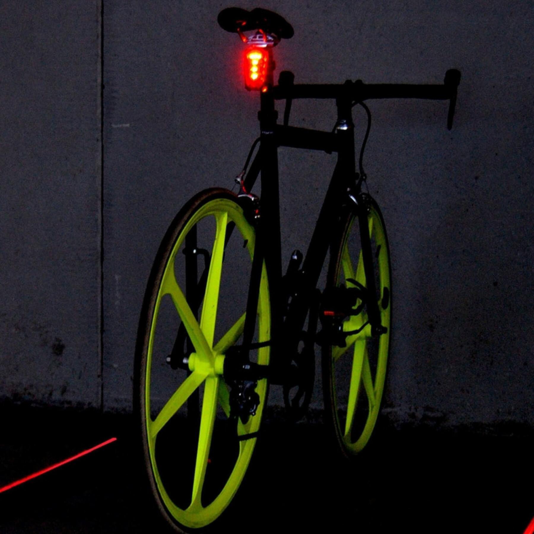 Éclairage arrière led + indicateur de voie laser V Bike