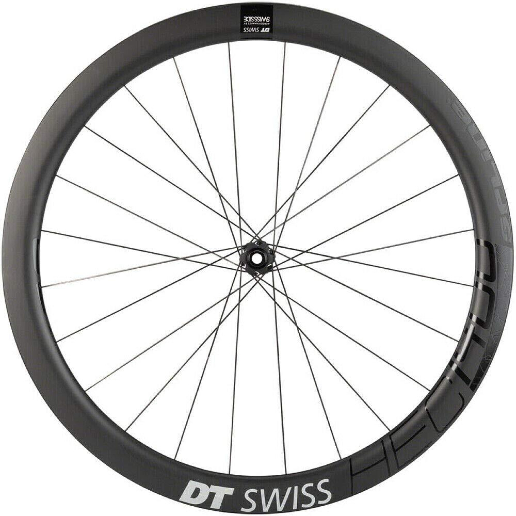 Roue de vélo avant DT Swiss Hec 1400 Spline 19 Cl Disc Tubeless