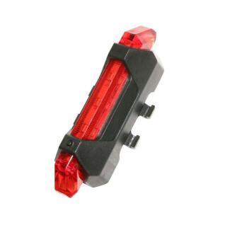 Éclairage vélo USB arrière sur tige de selle ou haubans 5 Leds 2 fonctions P2R