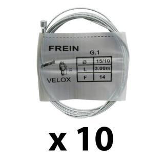 Boîte de 10 câbles de frein vélo route-City Velox 3.00 m