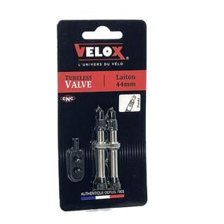 Lot de 2 valves de pneu tubeless laiton Velox Presta