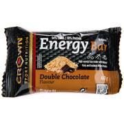 Lot de 12 barres de nutrition Crown Sport Nutrition Energy - double chocolat - 60 g
