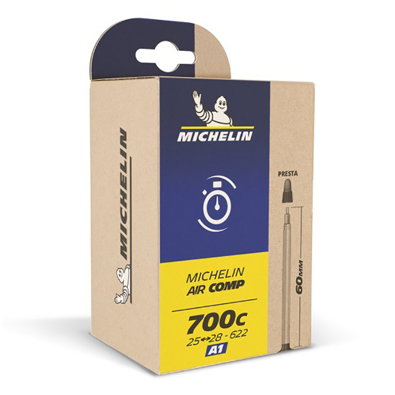 Photo Chambre à air Michelin Aircomp Presta Valve 48 mm 18-25/622