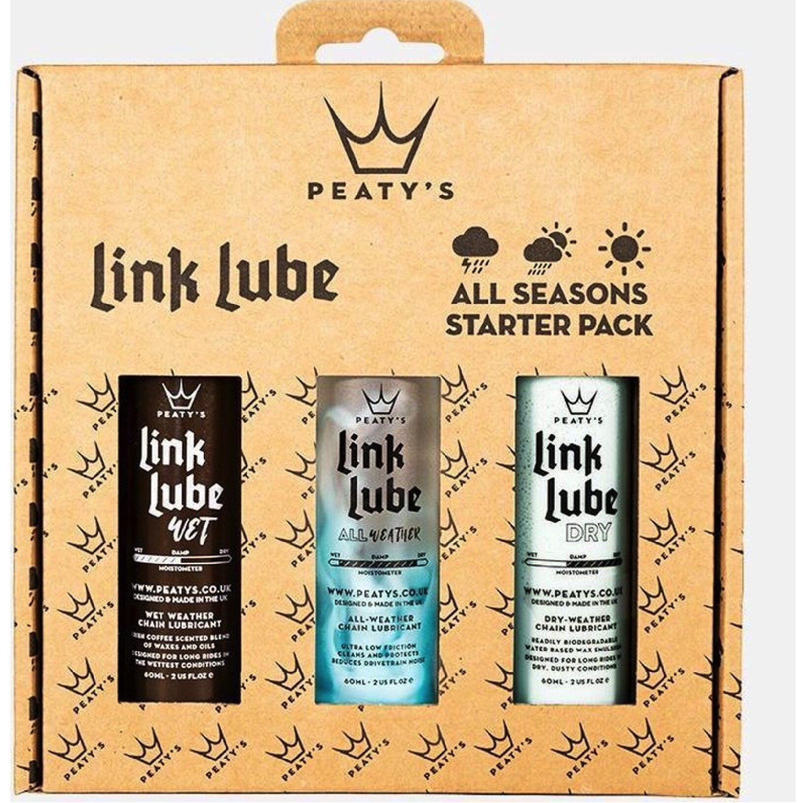 Lot de 3 lubrifiants Peaty's Linklube All Season