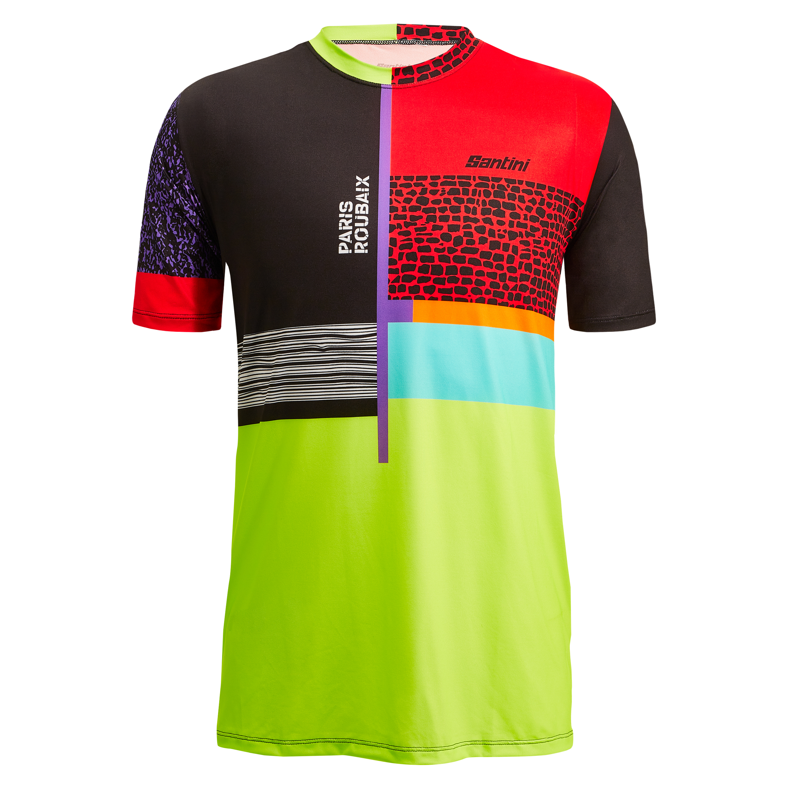 T-shirt technique Santini Paris Roubaix Forger des Heroes